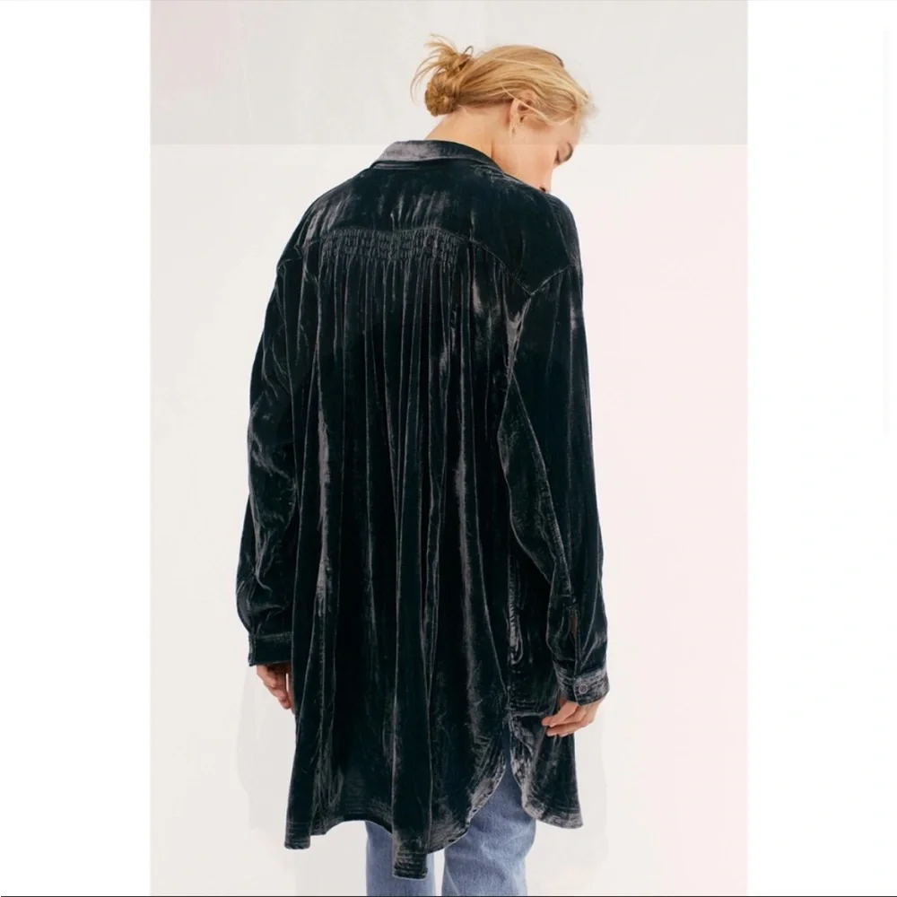 NWT Free People Sorrento Velvet Maxi Top